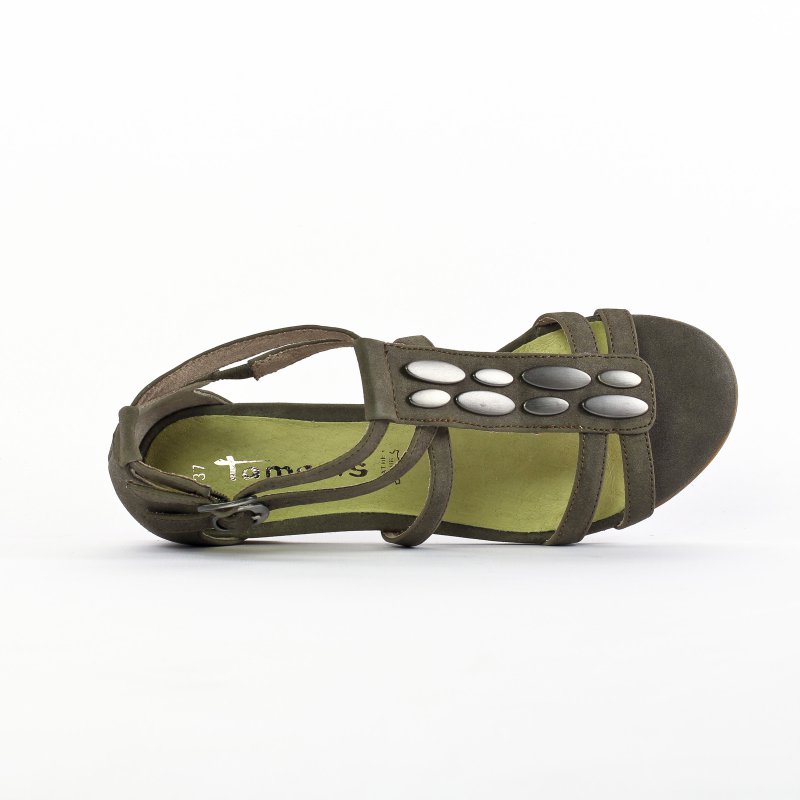 sandales femme vertes