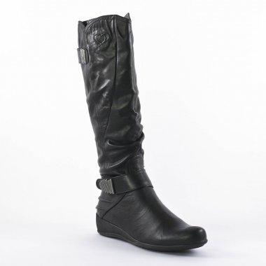 Bottes Mamzelle Edwige Noir griffée Scarlatine, vue principale de la chaussure femme