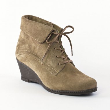 bottines compensées beige