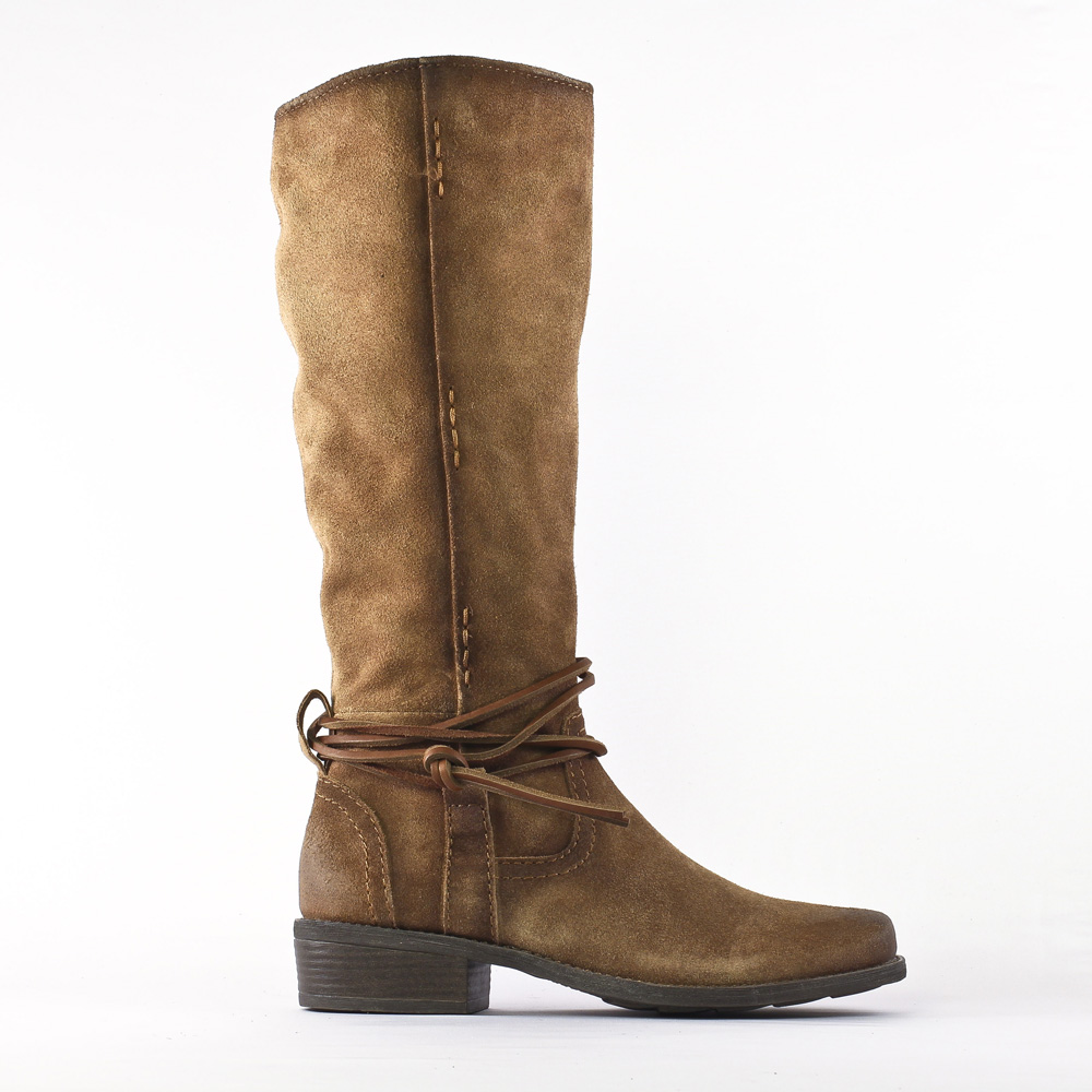 bottes velours marron