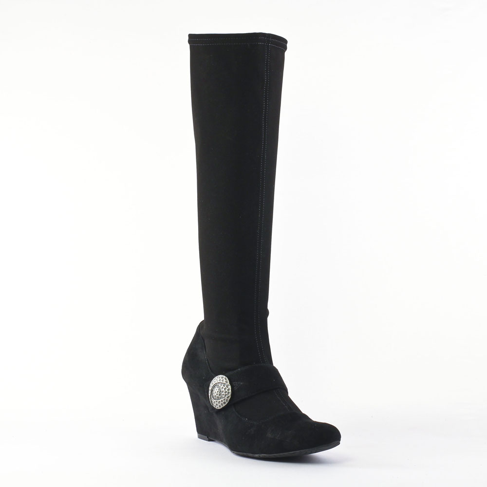 bottes compensées noires