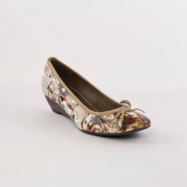 Ballerines Compensées Fugitive Foly camel, vue principale de la chaussure femme