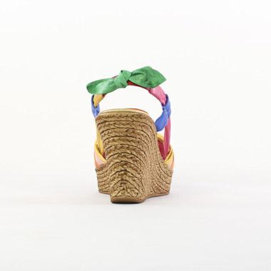 nu-pieds compensés multicolore mode femme printemps été - Photo Produit 6