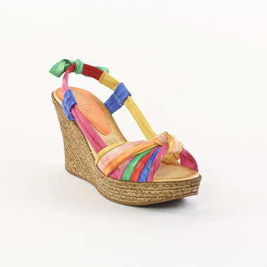 Nu-Pieds Compensés Marila 8011 Multicolore, vue principale de la chaussure femme