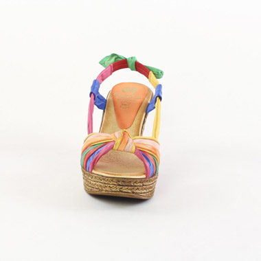 nu-pieds compensés multicolore mode femme printemps été - Photo Produit 5