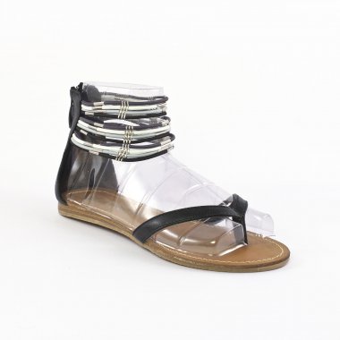 Sandales Les Tropeziennes Gamegi Noir Gris, vue principale de la chaussure femme