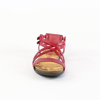 sandales rouge mode femme printemps été - Photo Produit 5