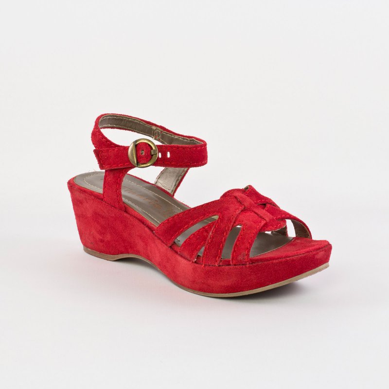 Pied Compensés ScarletNu Tamaris Chez 28389 Rouge Printemps Été n8O0PkXZNw