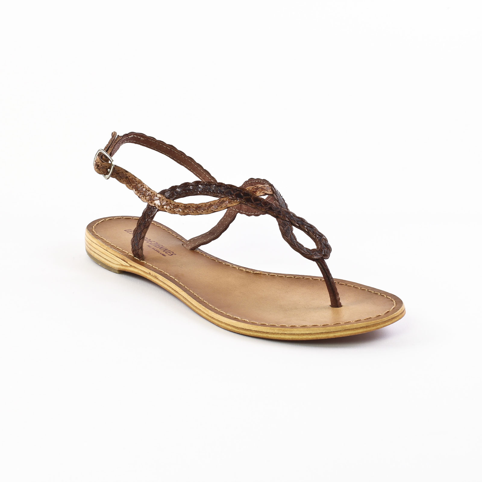 sandales marron femme