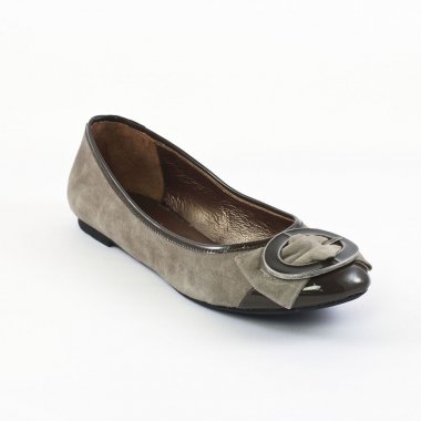 Ballerines Fugitive Winny Vernis Taupe, vue principale de la chaussure femme