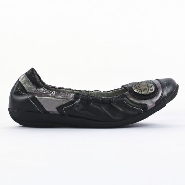 ballerines noir mauve mode femme automne hiver - Photo Produit 2