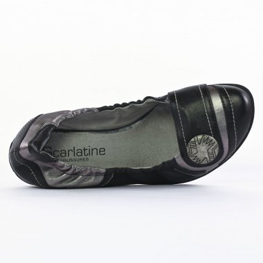 ballerines noir mauve mode femme automne hiver - Photo Produit 4