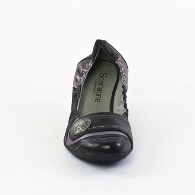 ballerines noir mauve mode femme automne hiver - Photo Produit 5