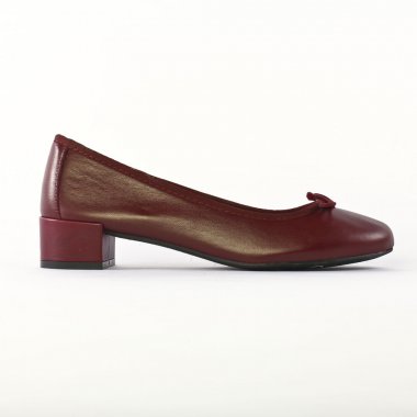 ballerines rouge bordeaux mode femme automne hiver - Photo Produit 2