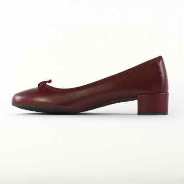ballerines rouge bordeaux mode femme automne hiver - Photo Produit 3