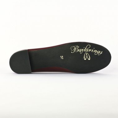 ballerines rouge bordeaux mode femme automne hiver - Photo Produit 5