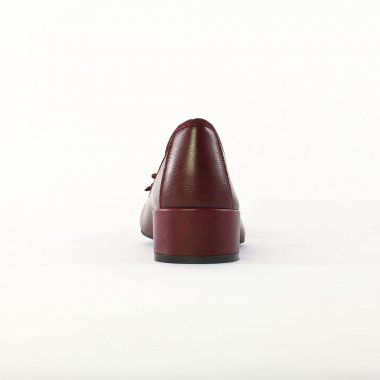 ballerines rouge bordeaux mode femme automne hiver - Photo Produit 7
