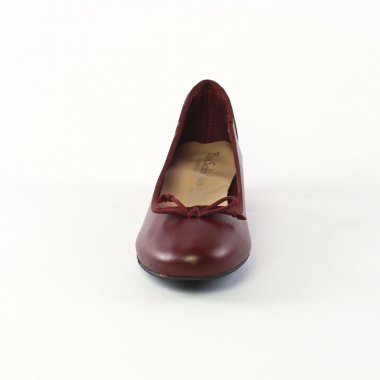 ballerines rouge bordeaux mode femme automne hiver - Photo Produit 6