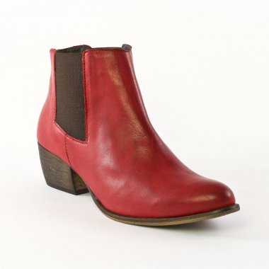 Boots Cavalières Flora Schisina Ba1371 Rouge, vue principale de la chaussure femme