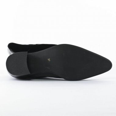 bottes chaussettes noir mode femme automne hiver - Photo Produit 5