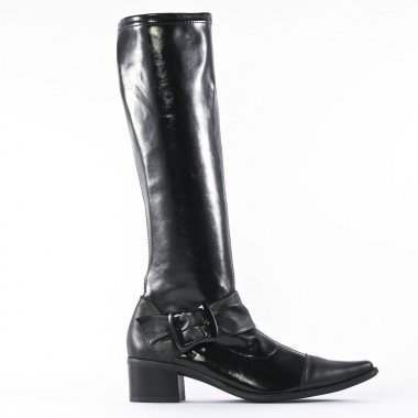 bottes chaussettes noir mode femme automne hiver - Photo Produit 2