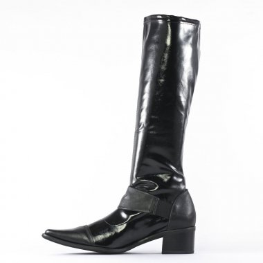 bottes chaussettes noir mode femme automne hiver - Photo Produit 3