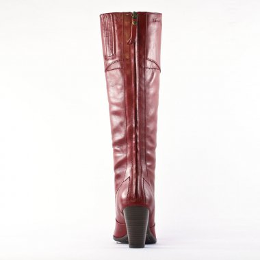 bottes rouge mode femme automne hiver - Photo Produit 7