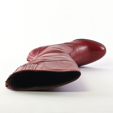 bottes rouge mode femme automne hiver - Photo Produit 4