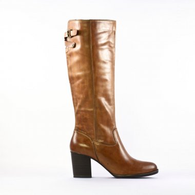bottes talon marron mode femme automne hiver - Photo Produit 2