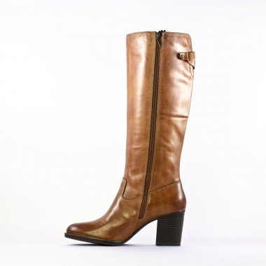 bottes talon marron mode femme automne hiver - Photo Produit 3