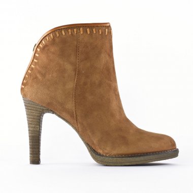 bottines à talon marron mode femme automne hiver - Photo Produit 2