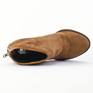 bottines à talon marron mode femme automne hiver - Photo Produit 4
