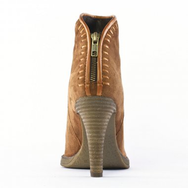bottines à talon marron mode femme automne hiver - Photo Produit 7