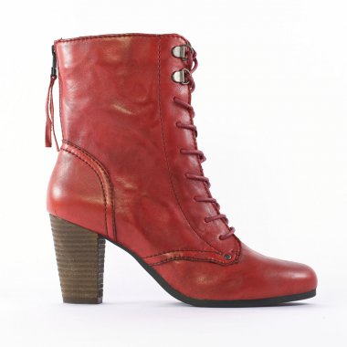 bottines à talon rouge mode femme automne hiver - Photo Produit 2