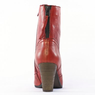 bottines à talon rouge mode femme automne hiver - Photo Produit 7