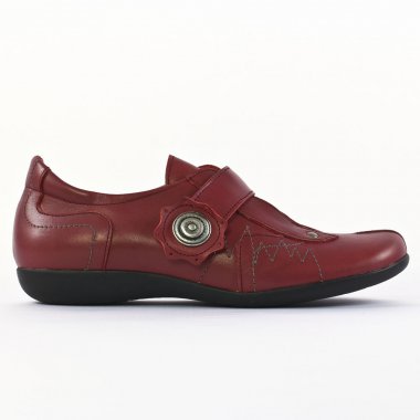 derbies rouge mode femme automne hiver - Photo Produit 2