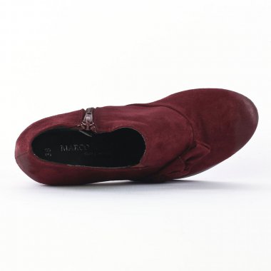 low boots rouge bordeaux mode femme automne hiver - Photo Produit 4