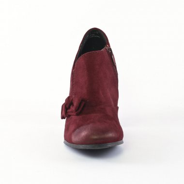 low boots rouge bordeaux mode femme automne hiver - Photo Produit 6