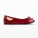 ballerines rouge bordeaux mode femme automne hiver vue 2