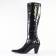 bottes chaussettes noir vernis mode femme automne hiver vue 3