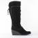 bottes compensées noir mode femme automne hiver vue 2