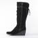 bottes compensées noir mode femme automne hiver vue 3
