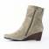 bottines compensées beige mode femme automne hiver vue 3