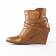bottines compensées marron clair mode femme automne hiver vue 3