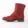 bottines rouge bordeaux mode femme automne hiver vue 3