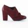 low boots rouge bordeaux mode femme automne hiver vue 2