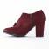 low boots rouge bordeaux mode femme automne hiver vue 3